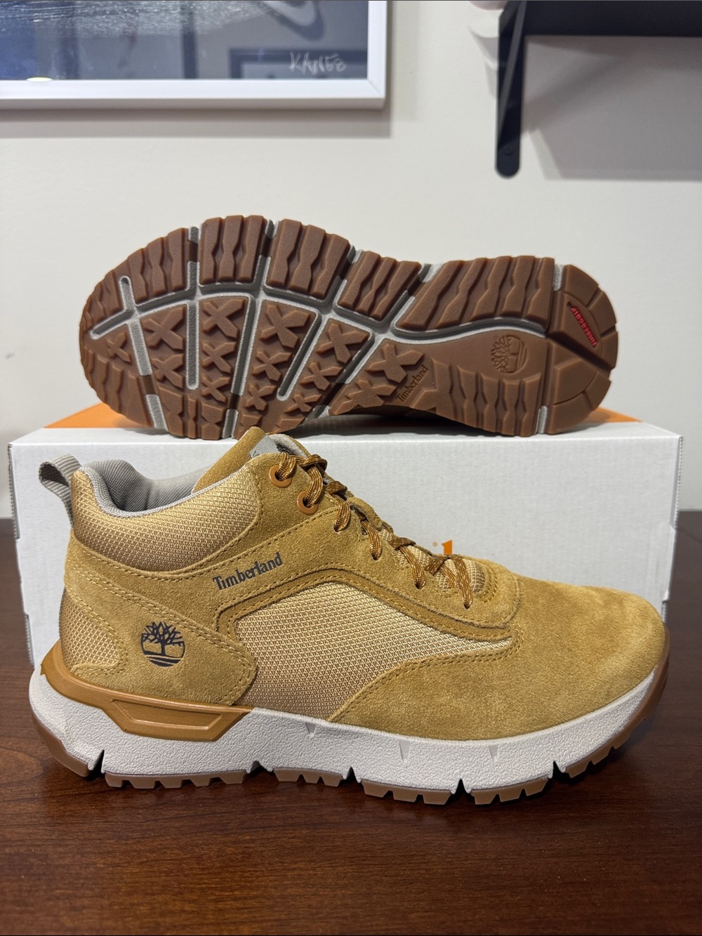 Timberland Voyager Park Mid Lace Wheat Suede A6DP2 Men’s Trail Shoes (NEW)